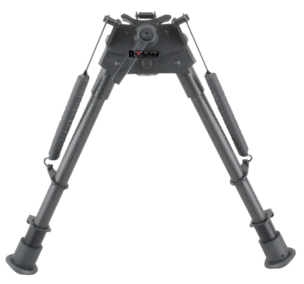 Bípode de resorte giratorio de fibra de carbono de 9-13.5"