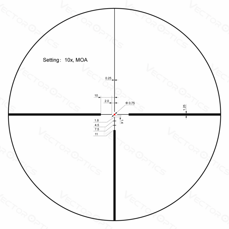 Visor Vector Optics Serie Continental x6 2-12x50 G4 - Imagen 6