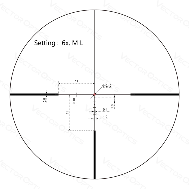 Visor Vector Optics Serie Continental x6 1-6x24i - Imagen 4