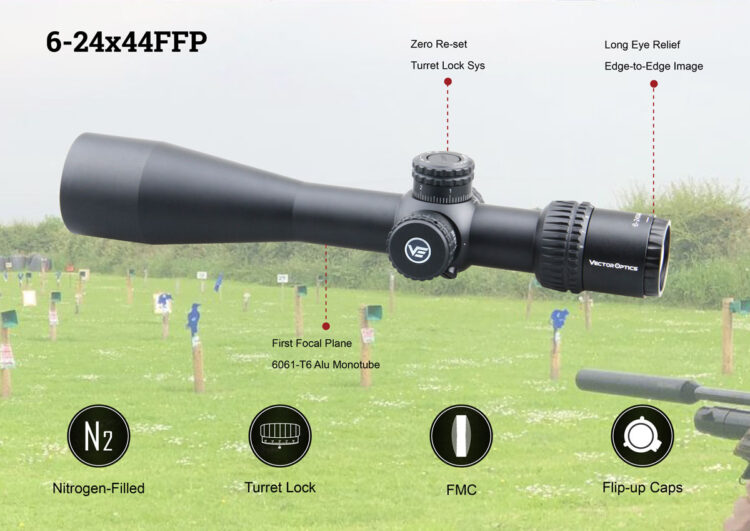 Visor Vector Optics Serie Veyron 3-12x44 FFP - Imagen 6