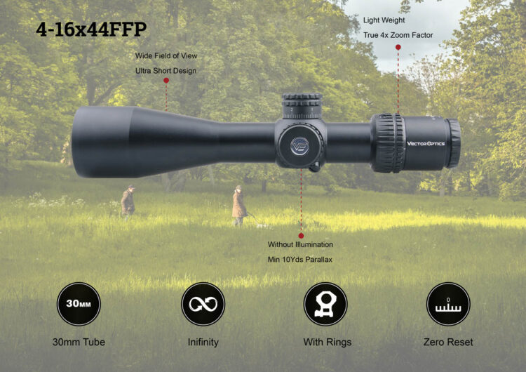 Visor Vector Optics Serie Veyron 3-12x44 FFP - Imagen 5