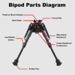 Bípode de resorte giratorio de fibra de carbono de 6-9 - Imagen 2