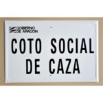 Tablilla COTO SOCIAL DE CAZA (Aragón) 50×33