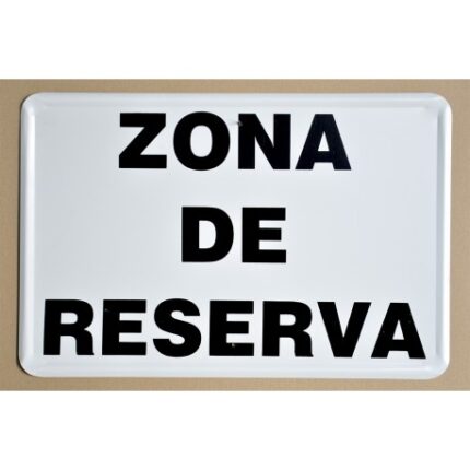 Tablilla Zona de Reserva negra 50×33