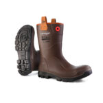 Botas Agua Purofort RigPro Dark Brown Dunlop