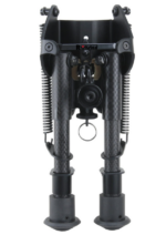 Bípode de resorte de fibra de carbono de 6-9"