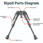 Bípode de resorte de fibra de carbono de 6-9" - Imagen 5