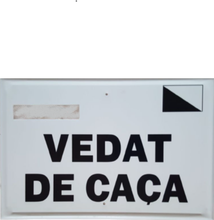 Tablilla Vedat de Caça (C. Valenciana) 50×33