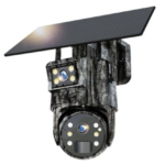 CAMARA VIGILANCIA SEGURIDAD PTZ DOMO DUAL PANEL SOLAR