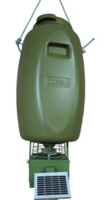 COMEDERO AUTOMÁTICO CON REJILLA  6v + BIDON 60 LITROS + ASA