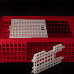 Jaula plástico transporte de aves (3 puertas)