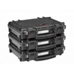 MALETIN PARA PISTOLA NEGRO, ESPUMA LISA Y CORRUGADA EN TAPA - Imagen 2