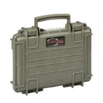 MALETIN PARA PISTOLA VERDE, ESPUMA LISA Y CORRUGADA EN TAPA