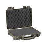 MALETIN PARA PISTOLA VERDE, ESPUMA LISA Y CORRUGADA EN TAPA - Imagen 5