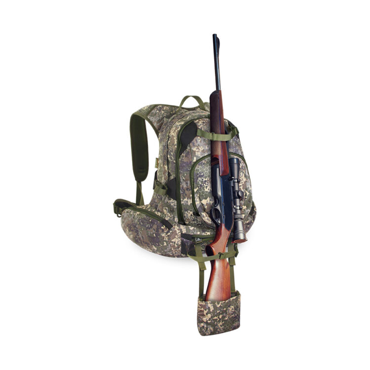 Mochila Caza Con Bolsillo Para Rifle Suede Camo 38 litros PF Pro Nature by Marsupio - Imagen 6
