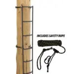 TREE LADDER WITH SAFETY ROPE