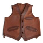 Chaleco Montería Piel Ternera Natural