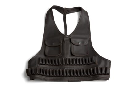 Peto Cuero  Porta Cartuchos Engrasado Oscuro