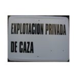 Tablilla Explotación Privada de Caza (Aragón) 50×33 - Imagen 2