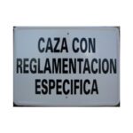Tablilla CAZA CON REGLAMENTACION ESPECIFICA (España) 50×33 - Imagen 2