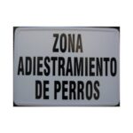 Tablilla ZONA ADIESTRAMIENTO DE PERROS (España) 50×33 - Imagen 2