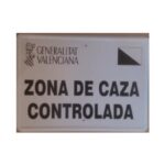 Tablilla Zona de Caza Controlada (C. Valenciana) 50×33 - Imagen 2