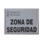 Tablilla Zona de Seguridad negra (C. Valenciana) 50×33 - Imagen 2