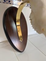 Pletina dorada con embellecedores y peana de madera para  cráneo Muflón - Imagen 4