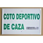 Tablilla Coto Deportivo de Caza verde (Andalucía) 50×33 - Imagen 2