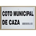 Tablilla Coto Municipal de Caza (Aragón) 50×33