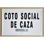 Tablilla Coto Social de Caza (Extremadura) 50×33