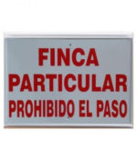 Tablilla FINCA PARTICULAR Prohibido el Paso (España) 50×33 «Rojo» - Imagen 2