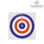 Paquete 100 dianas rojo-azul 14x14cm