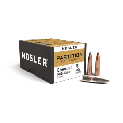 Puntas Cal. 6.5-140gr Spitzer Nosler Partition 50u