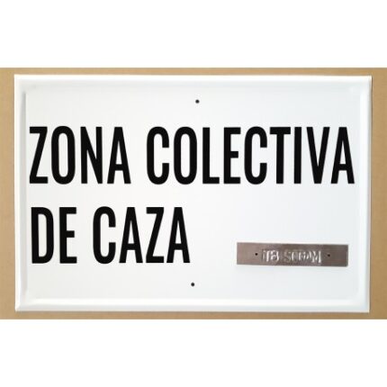 Tablilla ZONA COLECTIVA DE CAZA (Castilla La Mancha) 50×33