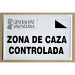 Tablilla Zona de Caza Controlada (C. Valenciana) 50×33