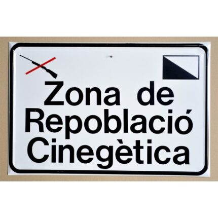 Tablilla Zona de Repoblació Cinegètica (Catalunya) 50×33