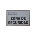 Tablilla Zona de Seguridad negra (C. Valenciana) 50×33
