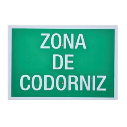 Tablilla Zona de Codorniz (Navarra) 30×20